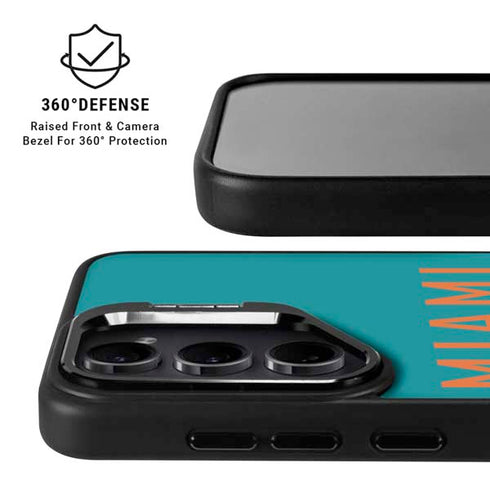NFL Miami Dolphins Teal Performance Series Galaxy S25 Ultra Kickstand Case